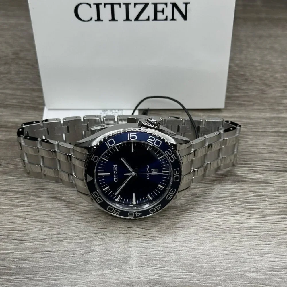 Citizen Eco-Drive Men's Carson Silver Stainless Steel Watch